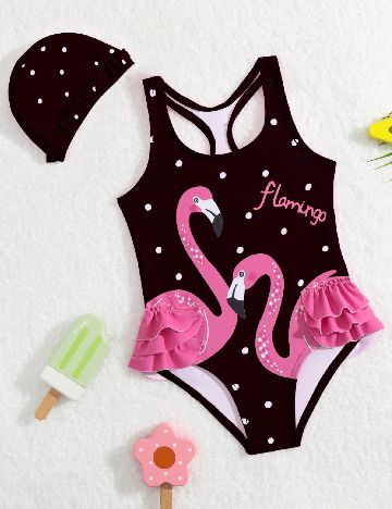 Costum de baie Shein Kids, negru