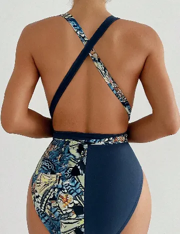 Costum de baie SHEIN, albastru