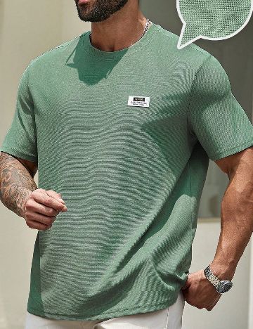 Tricou SHEIN Plus Size Men, verde