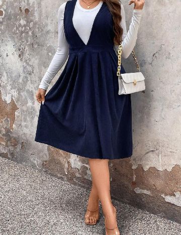 Rochie medie SHEIN CURVE, bleumarin
