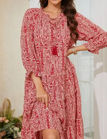 Rochie medie Beautiful Nomad, rosu