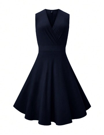 Rochie scurta SHEIN CURVE, bleumarin inchis