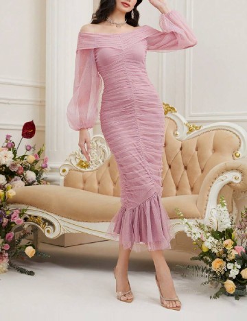 Rochie medie SHEIN, roz