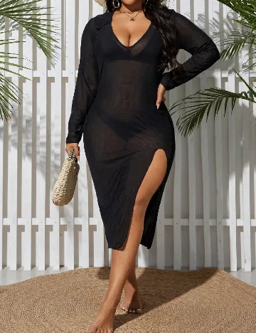 Rochie de plaja SHEIN CURVE, negru