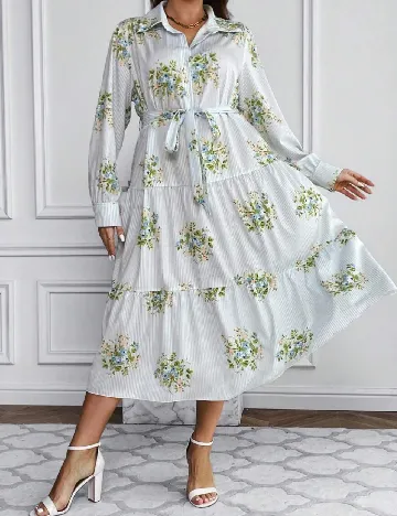 Rochie medie SHEIN CURVE, bleu