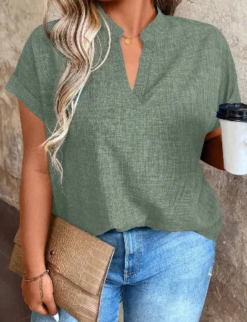 Bluza SHEIN CURVE, verde