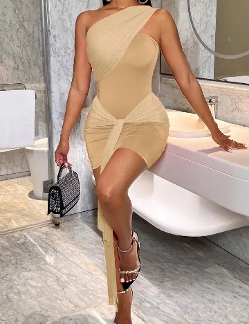 Rochie scurta SHEIN, crem