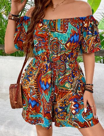 Salopeta SHEIN CURVE, mix culori