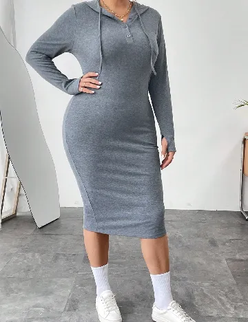 Rochie medie SHEIN CURVE, gri