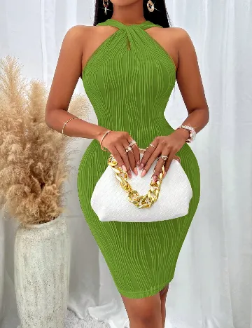 Rochie scurta SHEIN, verde