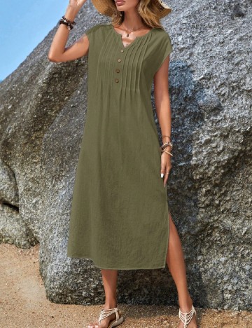 Rochie medie Emery Rose, verde