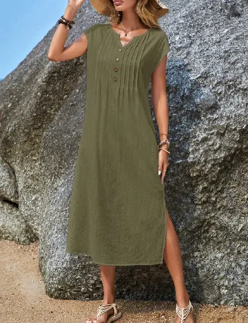 Rochie medie Emery Rose, verde