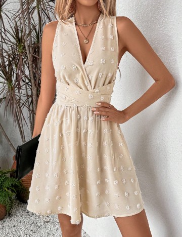 Rochie scurta SHEIN, ecru