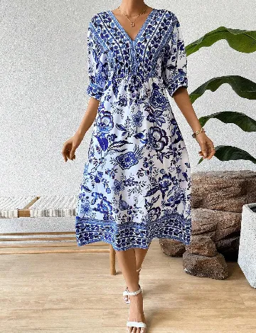 Rochie medie SHEIN, albastru Albastru