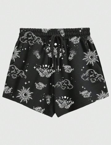 Pantaloni scurti Romwe, negru
