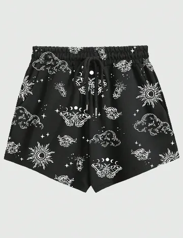 Pantaloni scurti Romwe, negru