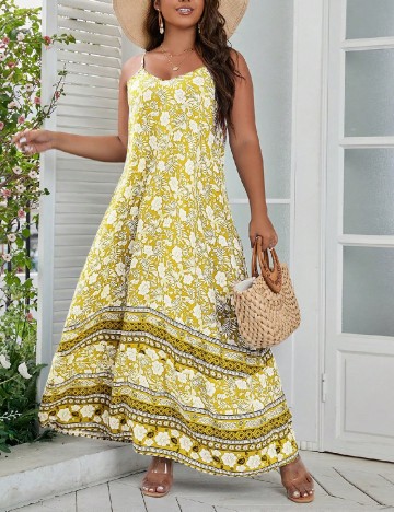 Rochie lunga SHEIN CURVE, galben