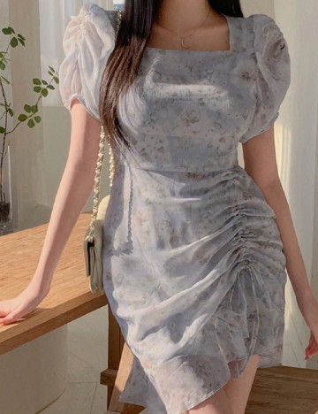 Rochie scurta Dazy, gri