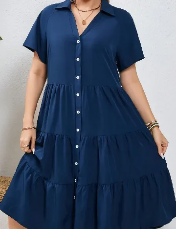 Rochie medie SHEIN CURVE, bleumarin
