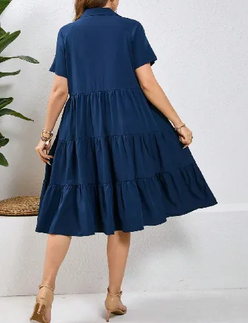 Rochie medie SHEIN CURVE, bleumarin