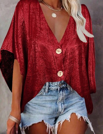 Bluza Oversize SHEIN, rosu