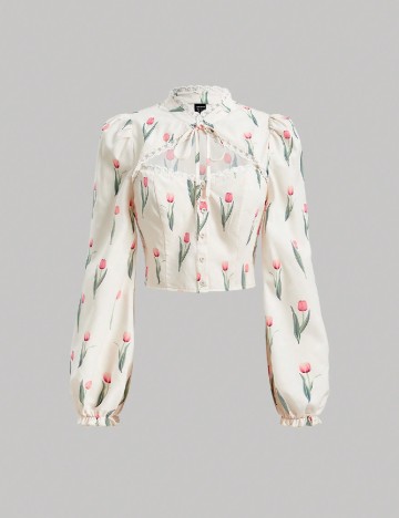 Top SHEIN, ecru