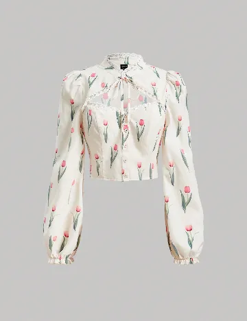 Top SHEIN, ecru