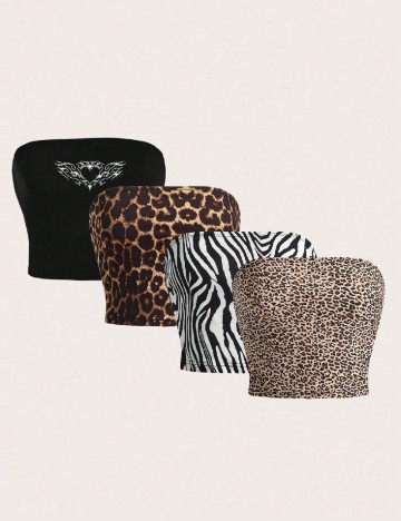 Set topuri 4 bucati SHEIN, mix culori