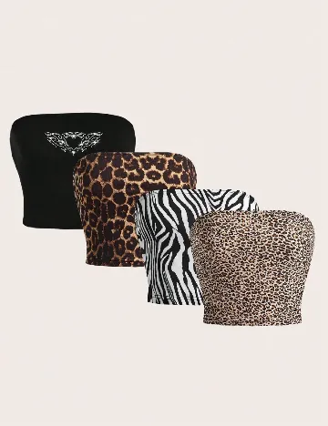 Set topuri 4 bucati SHEIN, mix culori
