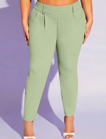 Pantaloni SHEIN CURVE, verde