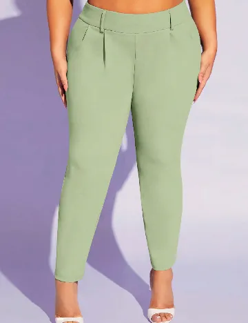 Pantaloni SHEIN CURVE, verde