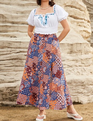 Fusta SHEIN CURVE, mix culori