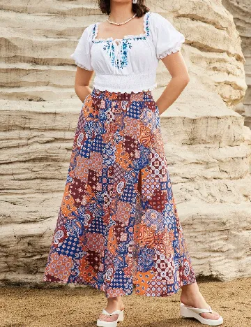 Fusta SHEIN CURVE, mix culori