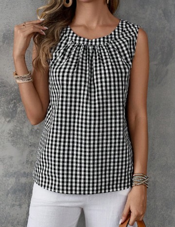 Bluza Emery Rose, alb/negru