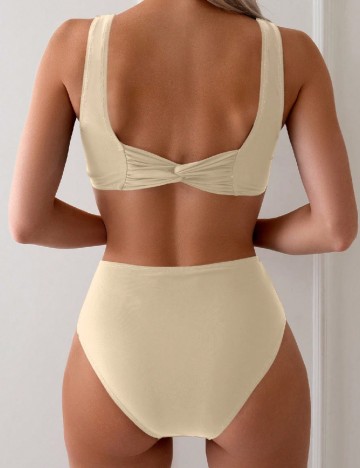 Costum de baie SHEIN, crem