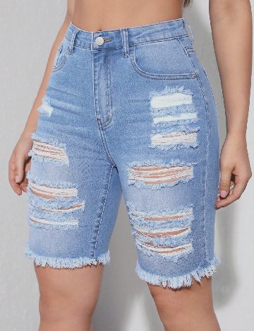 Pantaloni scurti SHEIN, albastru