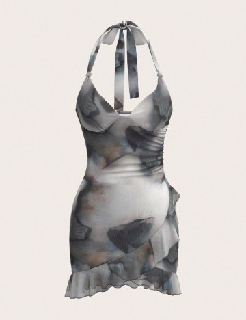 Rochie scurta SHEIN, gri