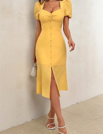 Rochie medie SHEIN, galben