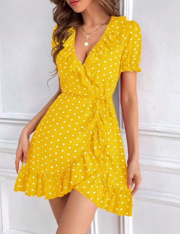 Rochie scurta SHEIN, galben