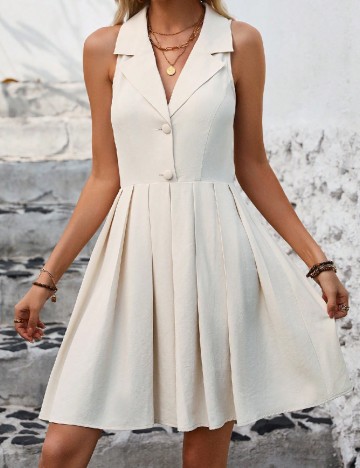 Rochie scurta SHEIN, crem