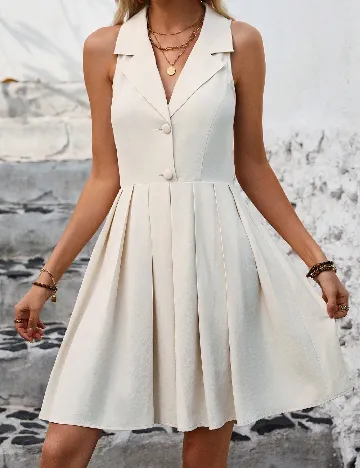 Rochie scurta SHEIN, crem