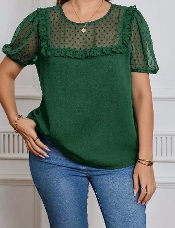 Bluza SHEIN CURVE, verde