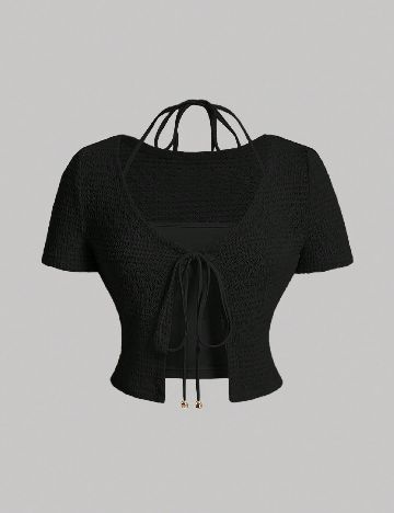 Top SHEIN CURVE, negru