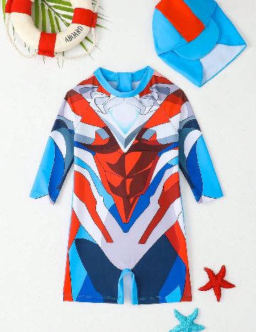 Costum de baie Shein Kids, mix culori