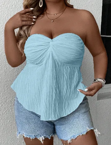Top SHEIN CURVE, bleu