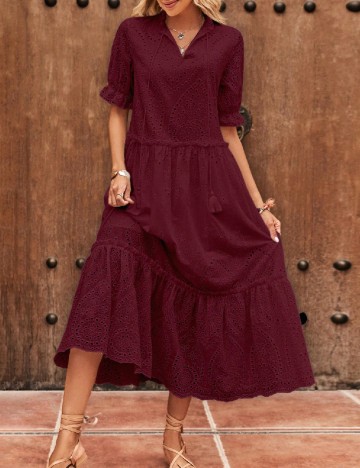 Rochie medie Emery Rose, visiniu