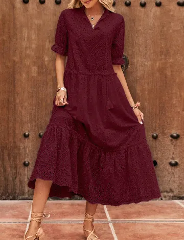 Rochie medie Emery Rose, visiniu