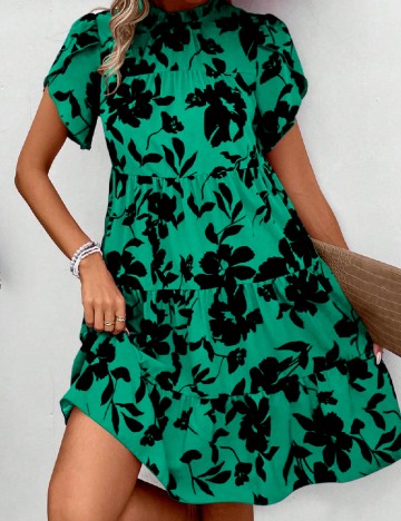 Rochie scurta SHEIN, verde