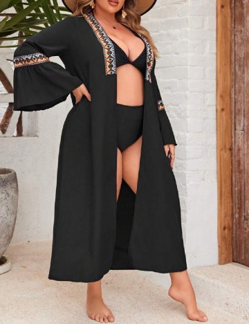 Kimono SHEIN CURVE, negru