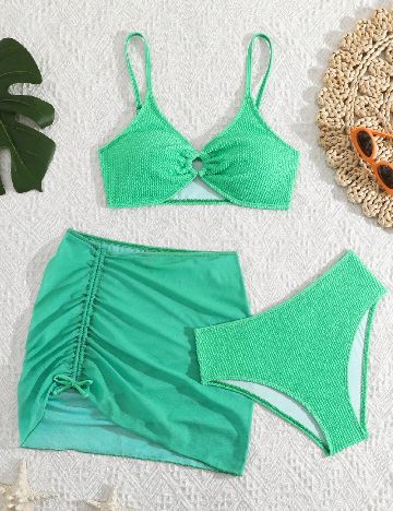 Costum de baie Shein Kids, verde